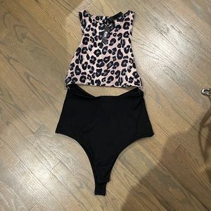 NWT Victoria secret sport Leopard print body suit